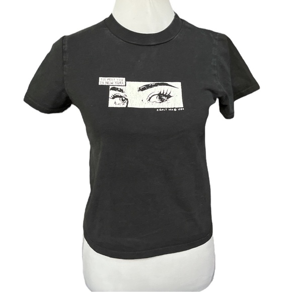 Brandy Melville Tops - Brandy Melville John Galt I’ll Meet You In New York Graphic Tee Black Size Small